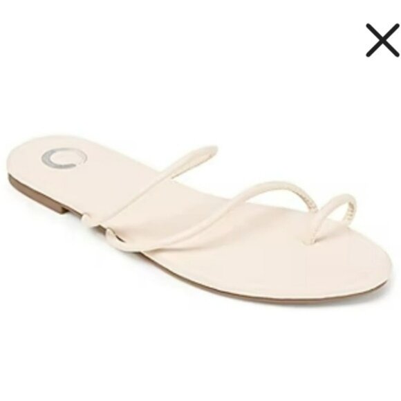 Journee Collection Shoes - Journee Collection Tanaya Slide Sandals Off White 11